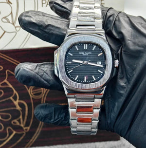 Premium Luxury Black Dial Stainless Steel Men's Watch