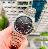 Premium 1853 Edition Slim Design - Integrated Stainless Steel Chain - Waffle Dial Luxury Timepiece.