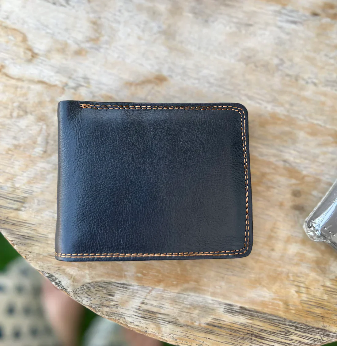 Royal Contrast Double-Stitch Wallet