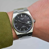 Premium 1853 Edition Slim Design - Integrated Stainless Steel Chain - Waffle Dial Luxury Timepiece.