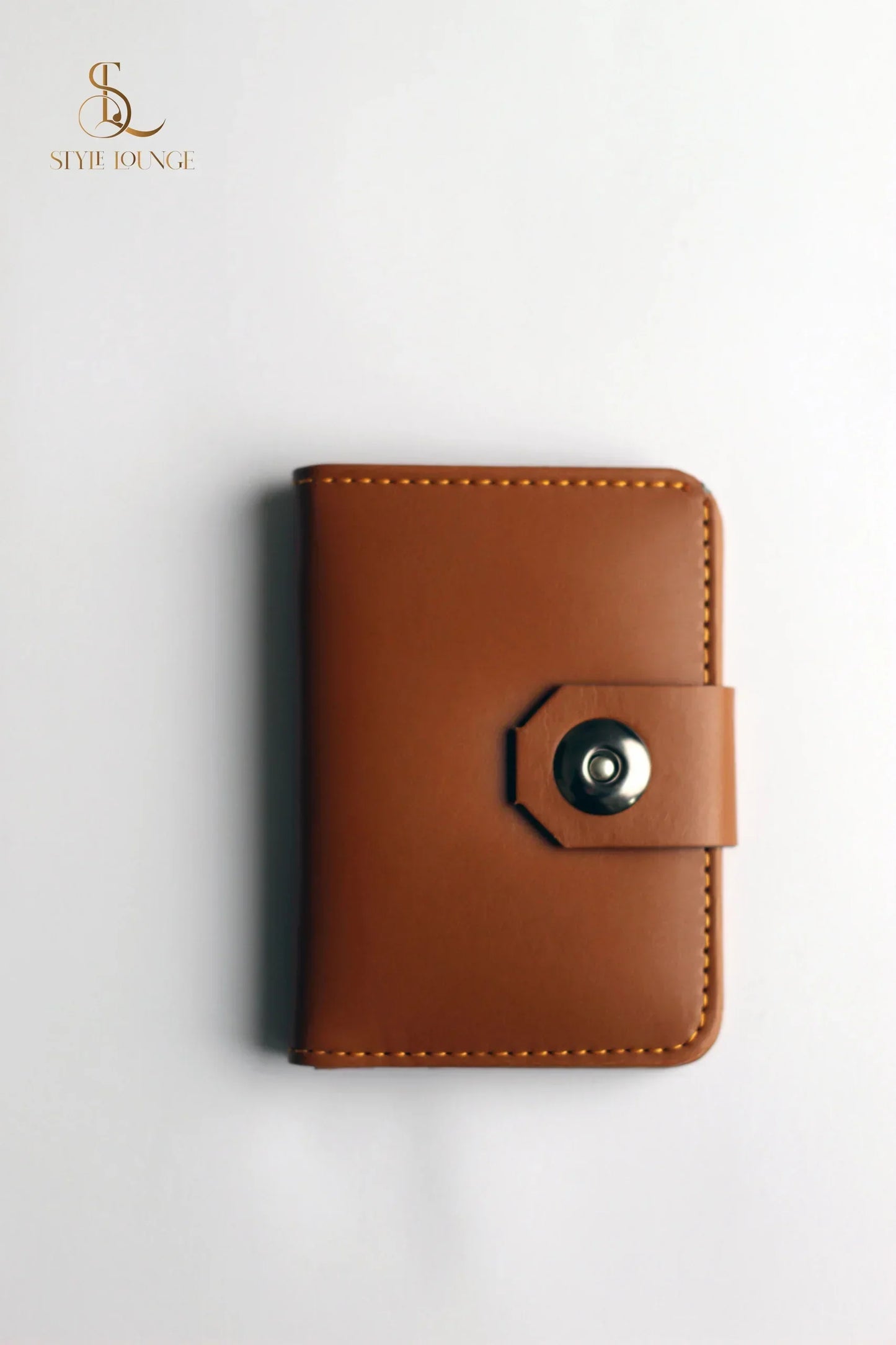 Pure Synthetic Wallet With Magnetic Button Lock