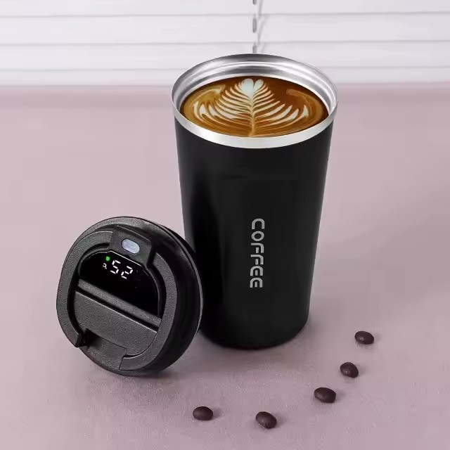 Sleek Stainless Steel Coffee Mug – Insulated Travel Cup for Hot & Cold Drinks